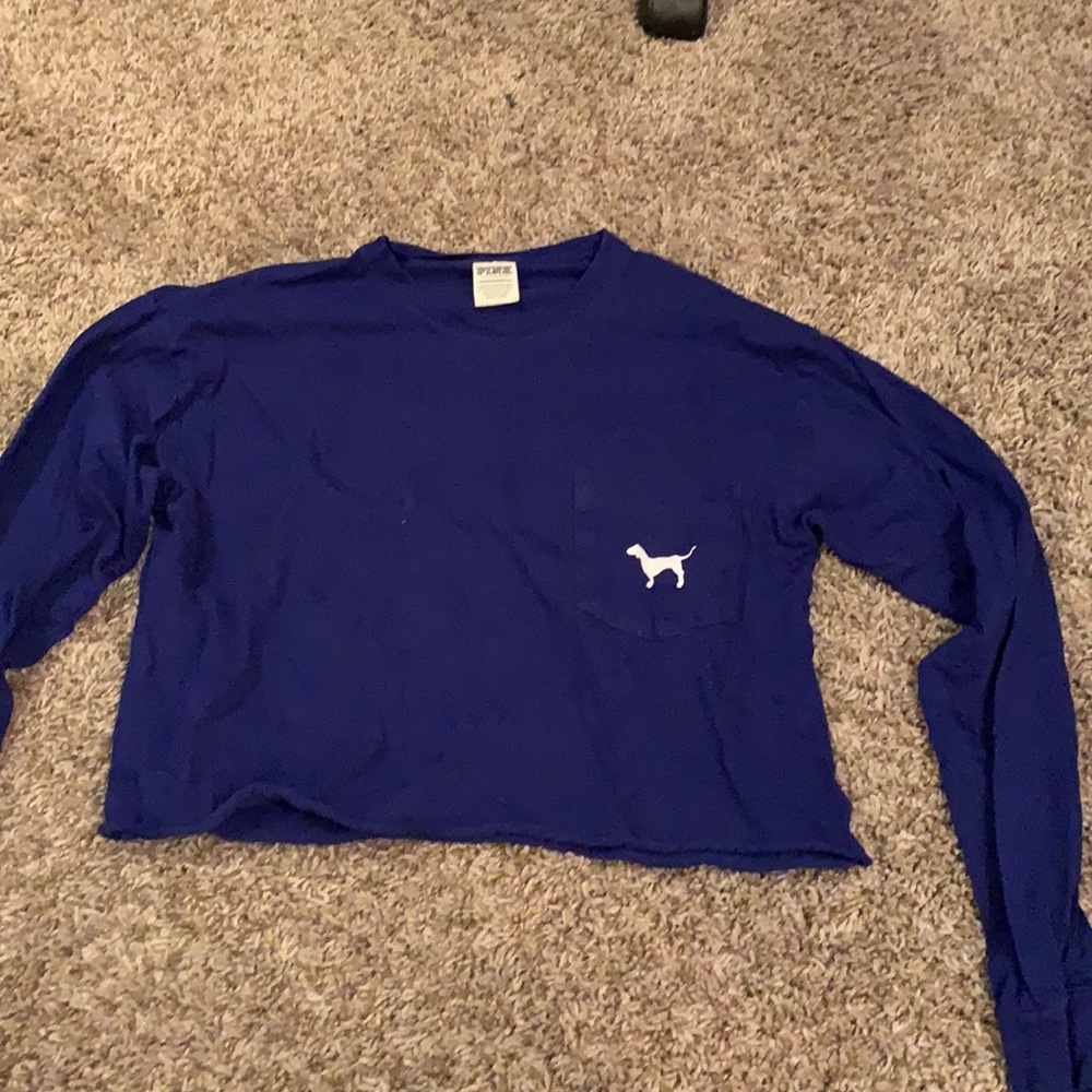 Cropped PINK long sleeve tee